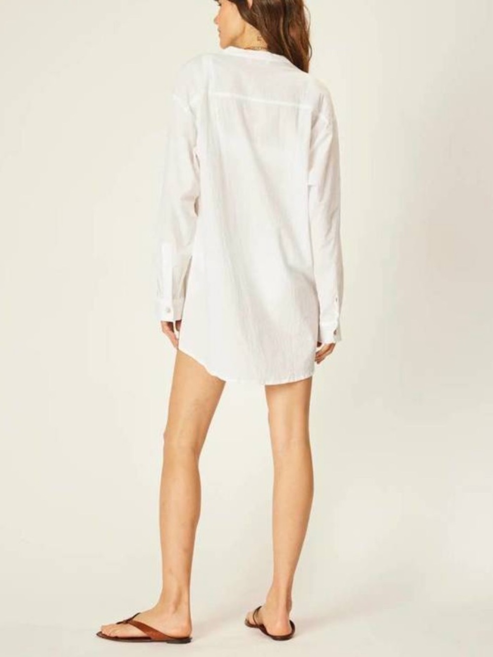 NATALIE MARTIN apres swim top in white flat cotton - Picture 3 of 12